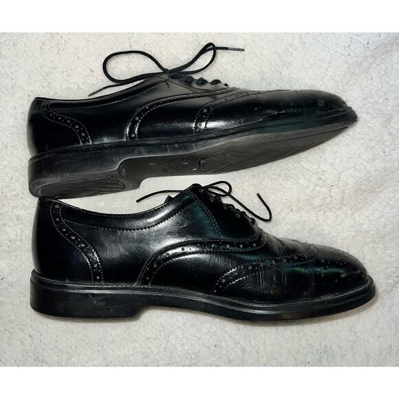 Vintage Red Wing Black Leather Wingtip Brogues Shoe -  Size 8.5 - Picture 5 of 12
